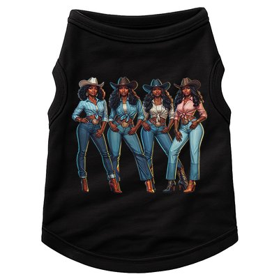 Black Cowgirl Western Rodeo Melanin Qween Black Girl Doggie Tank