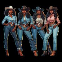 Black Cowgirl Western Rodeo Melanin Qween Black Girl Doggie Tank