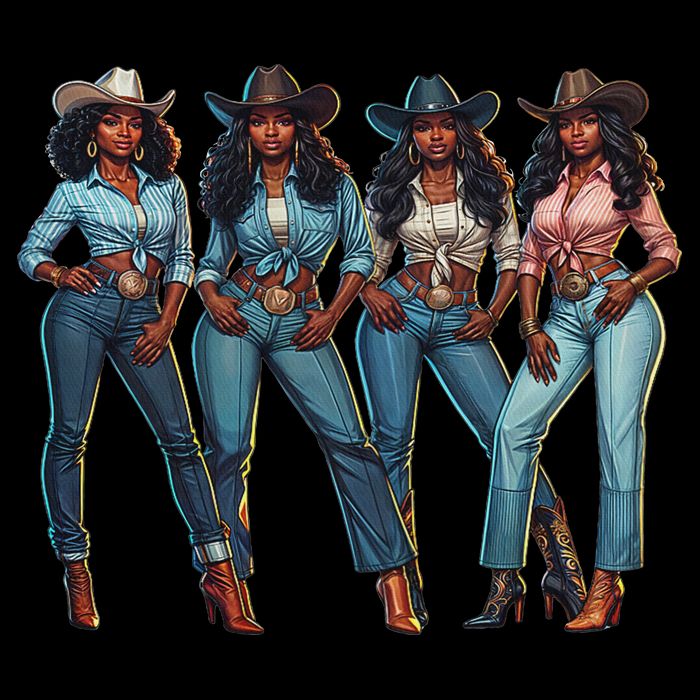 Black Cowgirl Western Rodeo Melanin Qween Black Girl Doggie Tank