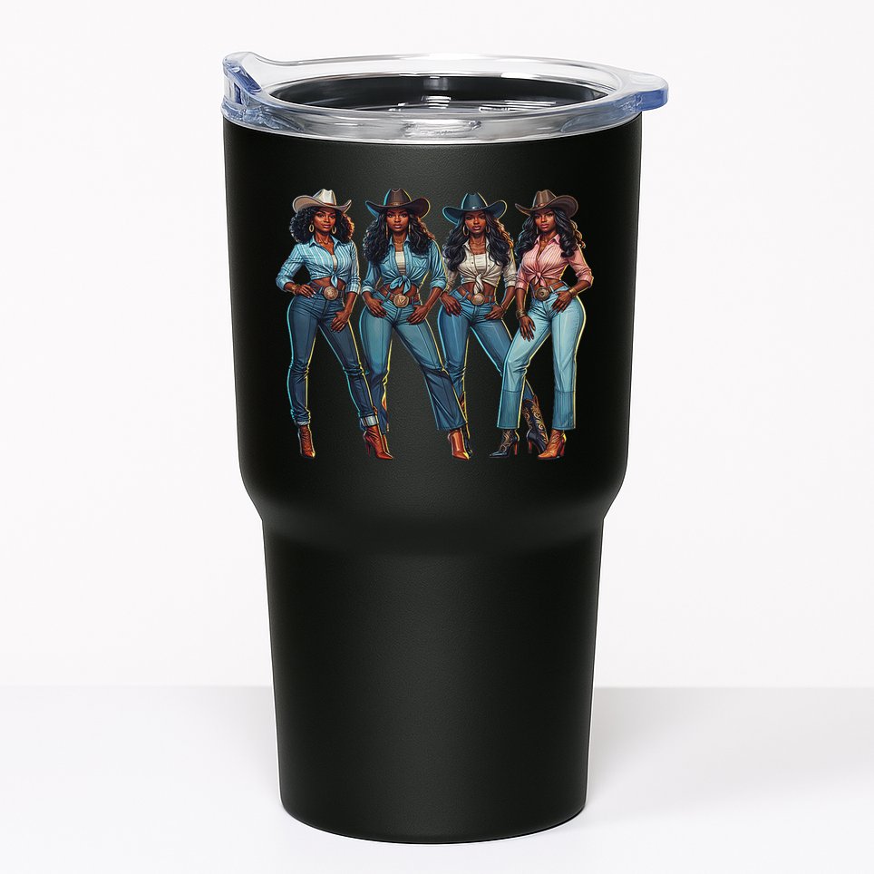 Black Cowgirl Western Rodeo Melanin Qween Black Girl Tumbler