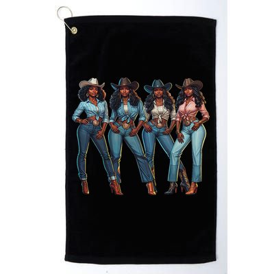 Black Cowgirl Western Rodeo Melanin Qween Black Girl Golf Towel