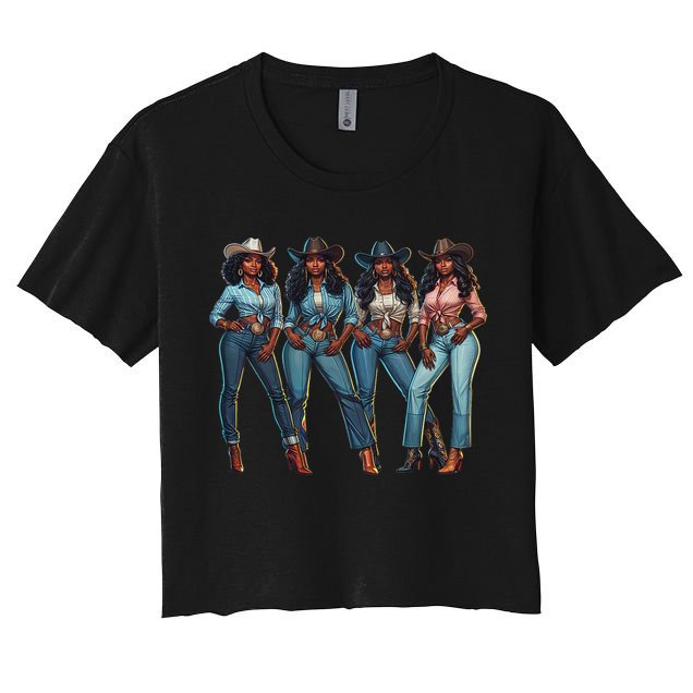 Black Cowgirl Western Rodeo Melanin Qween Black Girl Crop Top