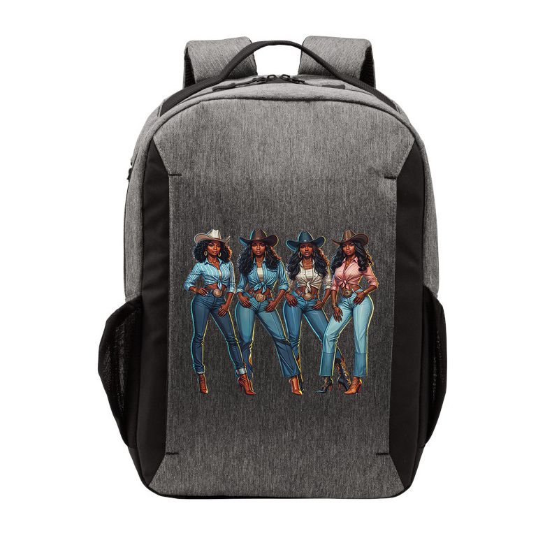 Black Cowgirl Western Rodeo Melanin Qween Black Girl Vector Backpack