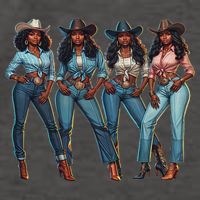 Black Cowgirl Western Rodeo Melanin Qween Black Girl Vector Backpack