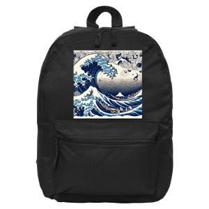 Blue Cats Wave For Kamala 16 in Basic Backpack