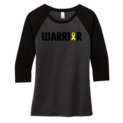 Bladder Cancer Warrior Gift Awareness Fighter Quote Saying Gift Women's Tri-Blend 3/4-Sleeve Raglan Shirt