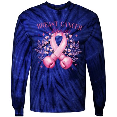 Breast Cancer Warrior Fighter Tie-Dye Long Sleeve Shirt