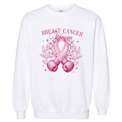 Breast Cancer Warrior Fighter Garment-Dyed Sweatshirt