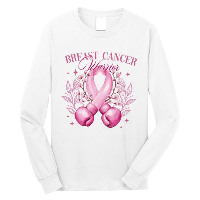 Breast Cancer Warrior Fighter Long Sleeve Shirt