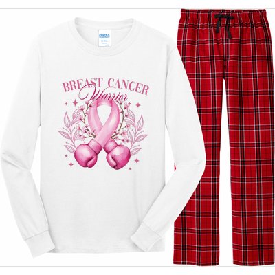 Breast Cancer Warrior Fighter Long Sleeve Pajama Set