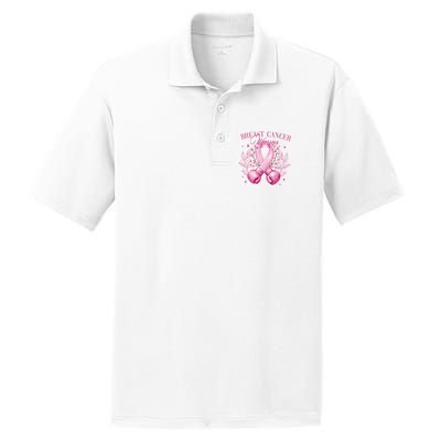 Breast Cancer Warrior Fighter PosiCharge RacerMesh Polo