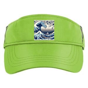 Blue Cats Wave For Kamala Funny Cat Ladies Adult Drive Performance Visor