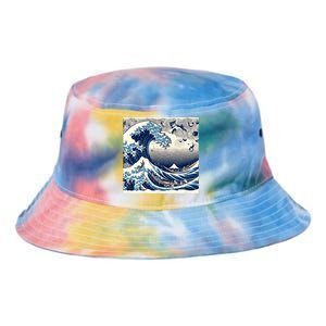 Blue Cats Wave For Kamala Funny Cat Ladies Tie Dye Newport Bucket Hat