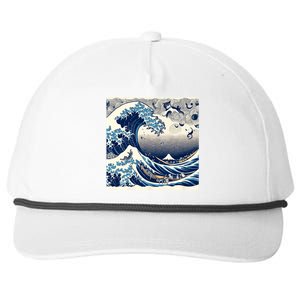 Blue Cats Wave For Kamala Funny Cat Ladies Snapback Five-Panel Rope Hat