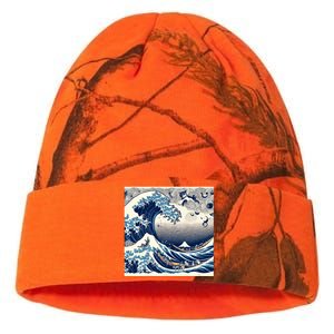 Blue Cats Wave For Kamala Funny Cat Ladies Kati Licensed 12" Camo Beanie