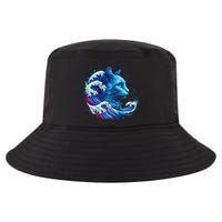 Blue Cat Wave Illustrations Cool Comfort Performance Bucket Hat