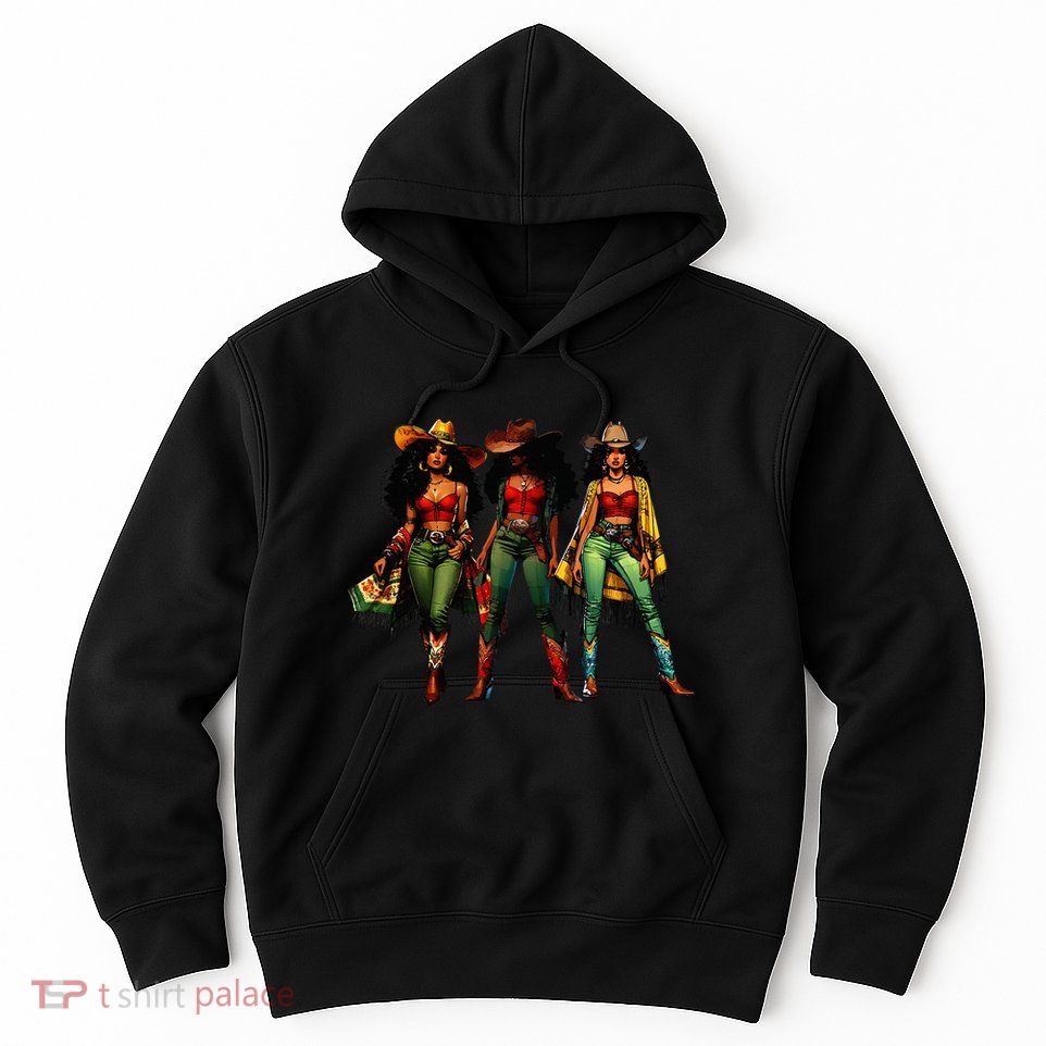Black Cowgirl Western Rodeo Melanin Juneteenth Freedom Texas Hoodie