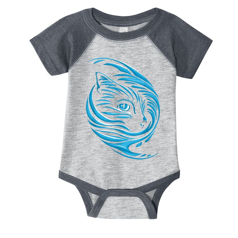 Blue Cat Wave Infant Baby Jersey Bodysuit