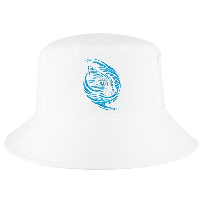 Blue Cat Wave Cool Comfort Performance Bucket Hat