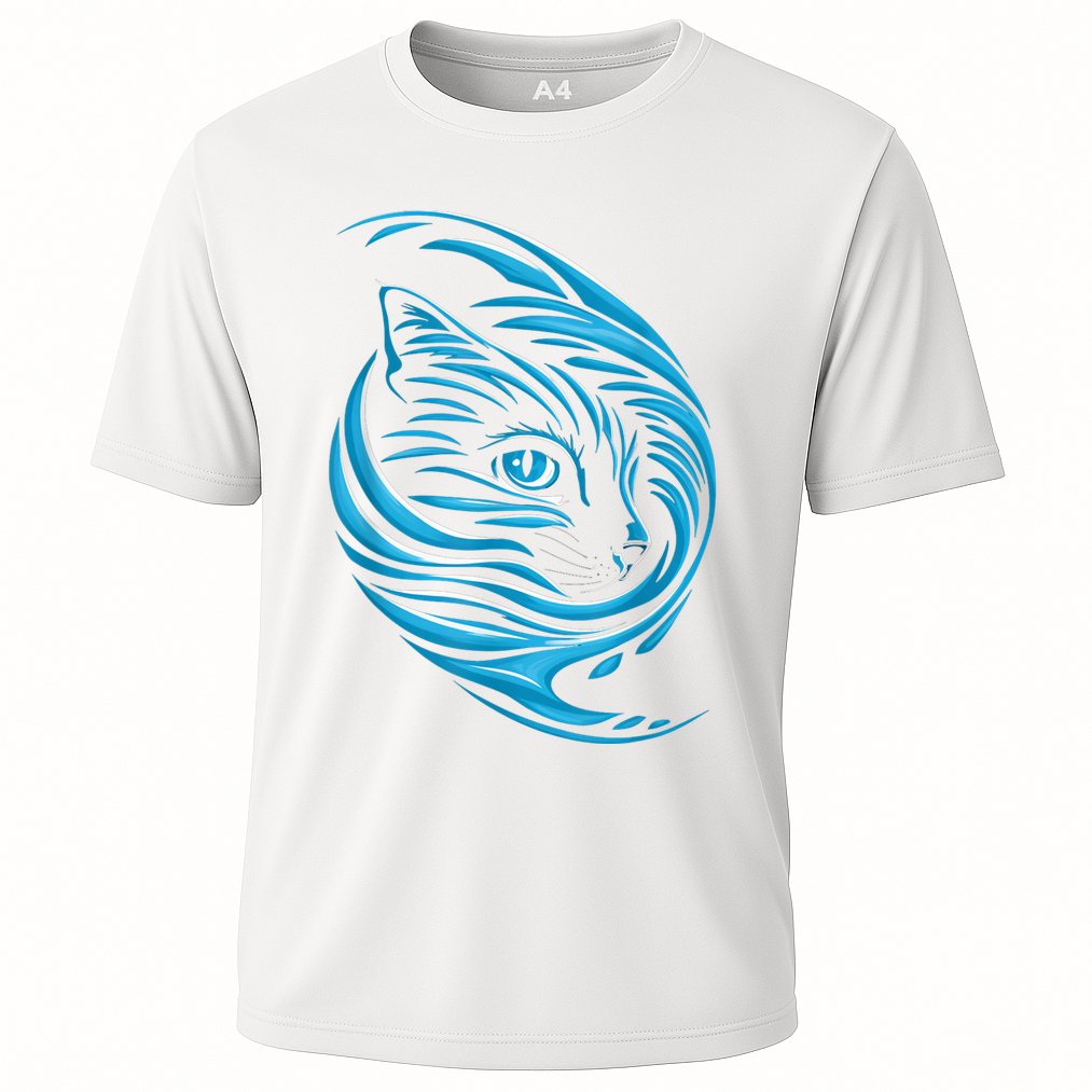 Blue Cat Wave Performance Shirt