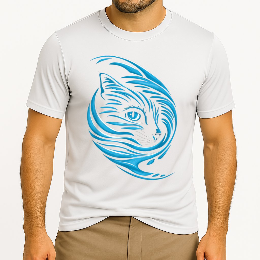 Blue Cat Wave Performance Shirt