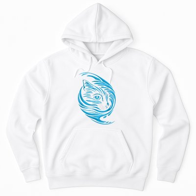 Blue Cat Wave Hoodie