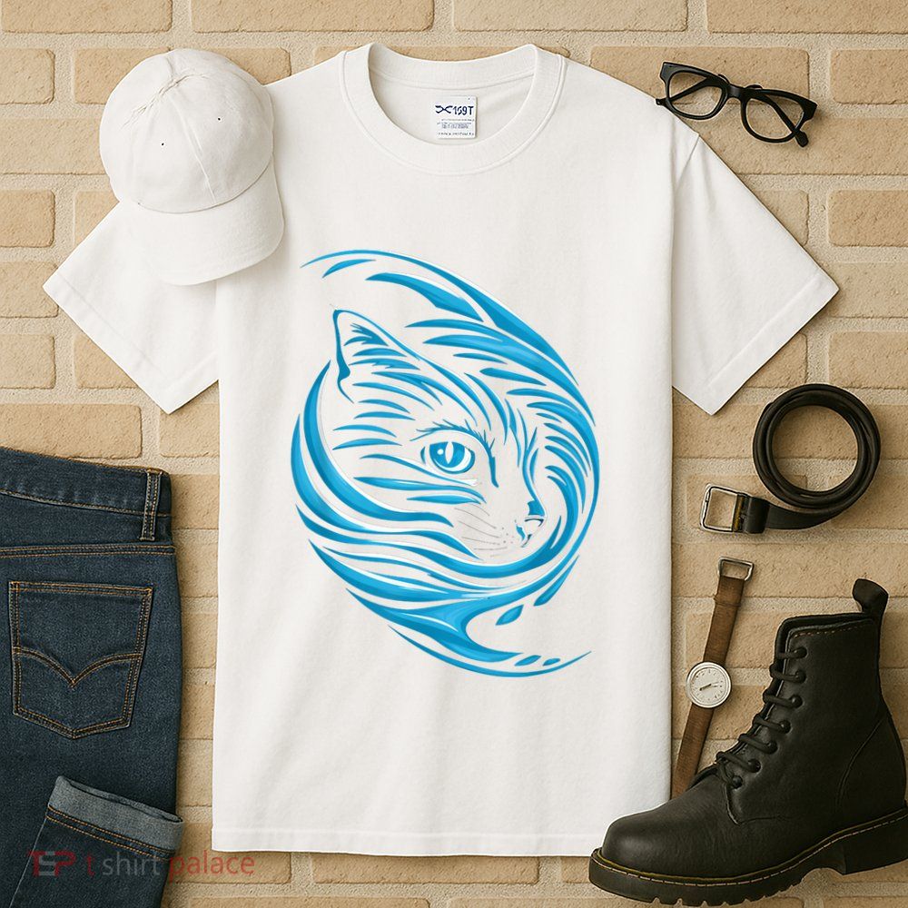 Blue Cat Wave Tall T-Shirt