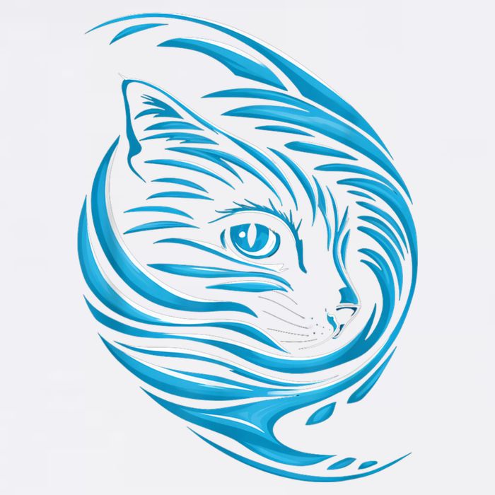 Blue Cat Wave Button