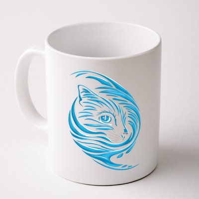 Blue Cat Wave Mug