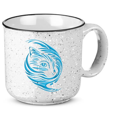 Blue Cat Wave 15oz Campfire Ceramic Mug