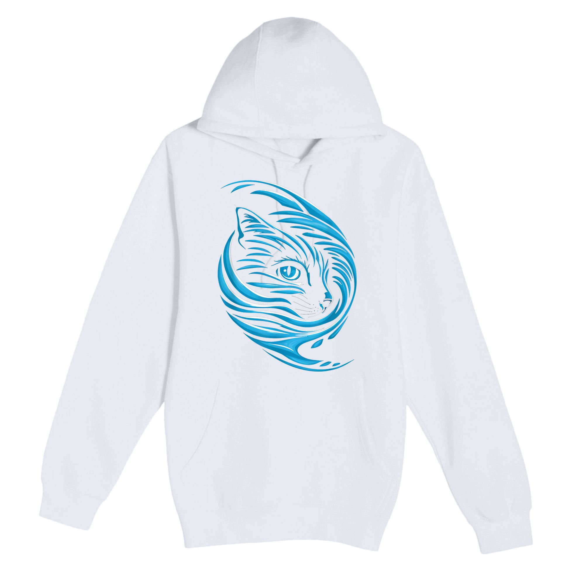 Blue Cat Wave Premium Pullover Hoodie