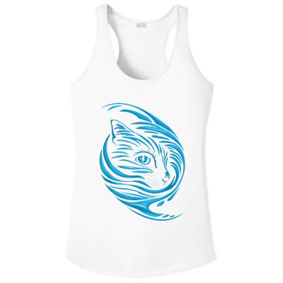 Blue Cat Wave Ladies PosiCharge Competitor Racerback Tank