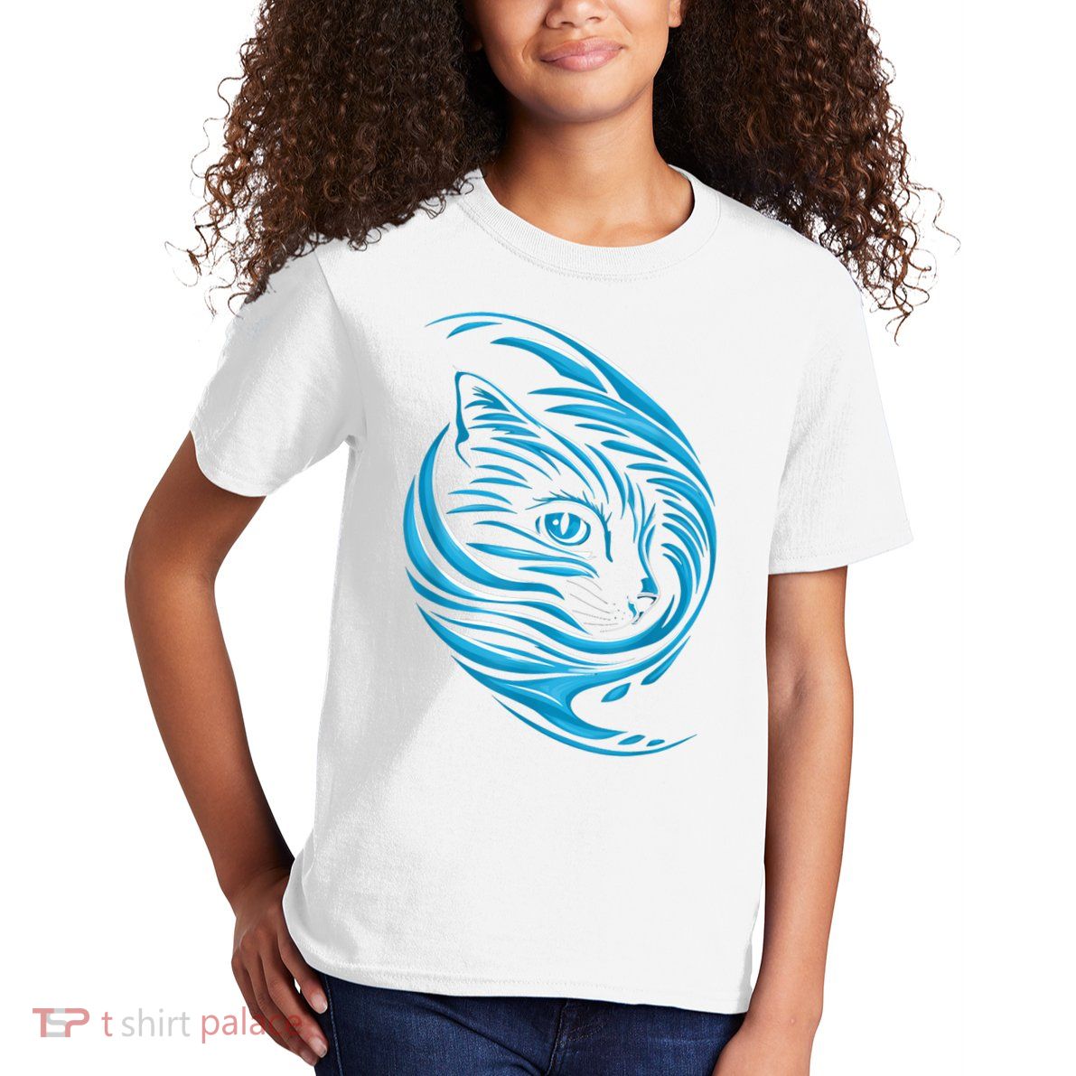 Blue Cat Wave Kids T-Shirt