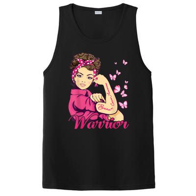 Breast Cancer Warrior Rosie Riveter Pink Ribbon Unbreakable PosiCharge Competitor Tank