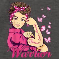 Breast Cancer Warrior Rosie Riveter Pink Ribbon Unbreakable Vector Backpack
