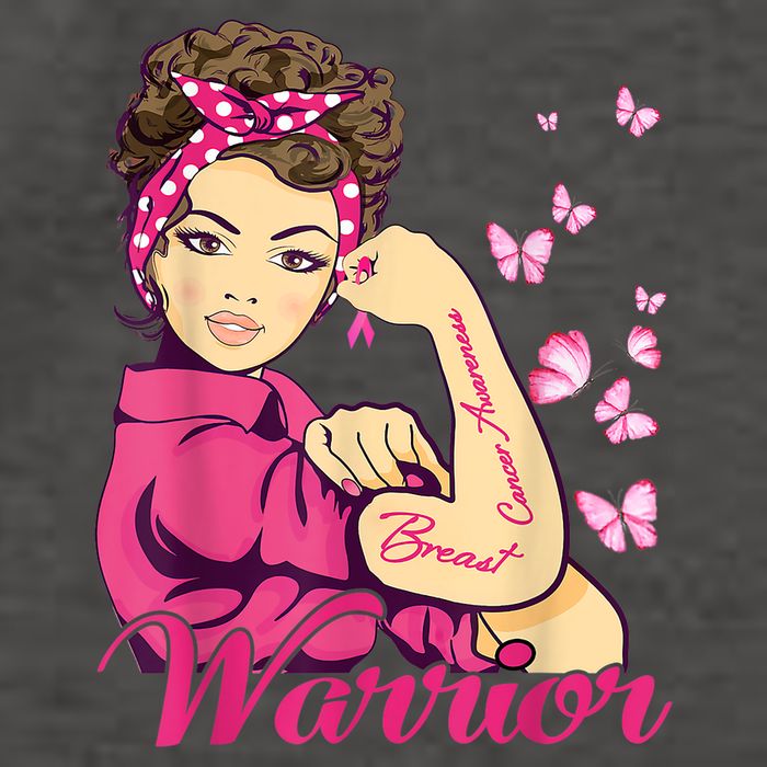 Breast Cancer Warrior Rosie Riveter Pink Ribbon Unbreakable Vector Backpack