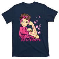 Breast Cancer Warrior Rosie Riveter Pink Ribbon Unbreakable T-Shirt