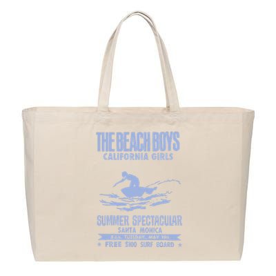 Beach California White Cotton Canvas Jumbo Tote