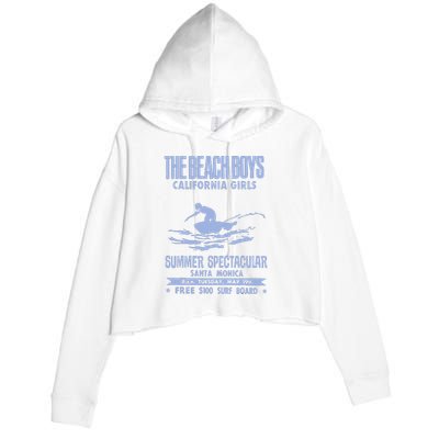 Beach California White Crop Fleece Hoodie