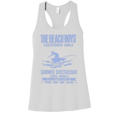 Beach California White Women's Racerback Tank