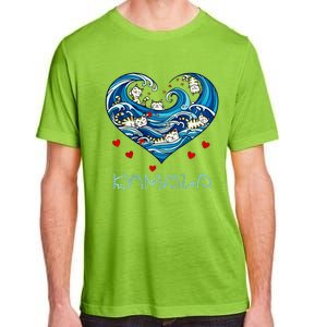 Blue Cats Wave Heart For Kamala Harris Adult ChromaSoft Performance T-Shirt