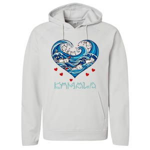 Blue Cats Wave Heart For Kamala Harris Performance Fleece Hoodie