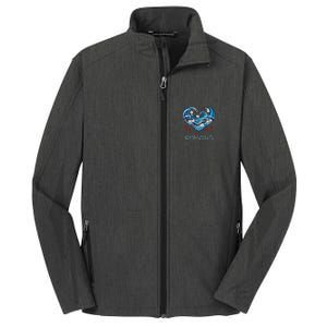 Blue Cats Wave Heart For Kamala Harris Core Soft Shell Jacket