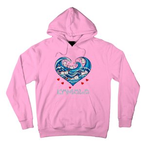 Blue Cats Wave Heart For Kamala Harris Hoodie