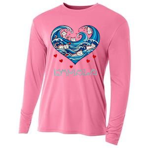 Blue Cats Wave Heart For Kamala Harris Cooling Performance Long Sleeve Crew