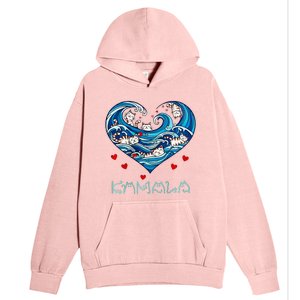 Blue Cats Wave Heart For Kamala Harris Urban Pullover Hoodie