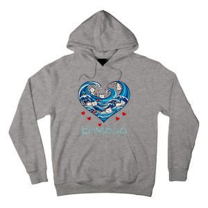 Blue Cats Wave Heart For Kamala Harris Tall Hoodie