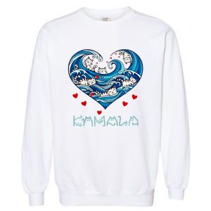 Blue Cats Wave Heart For Kamala Harris Garment-Dyed Sweatshirt