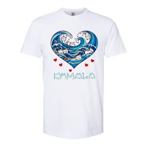 Blue Cats Wave Heart For Kamala Harris Softstyle CVC T-Shirt