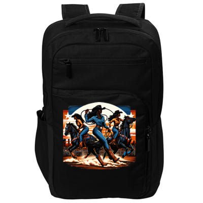 Black Cowgirl Western Rodeo Melanin Black History Texas Impact Tech Backpack